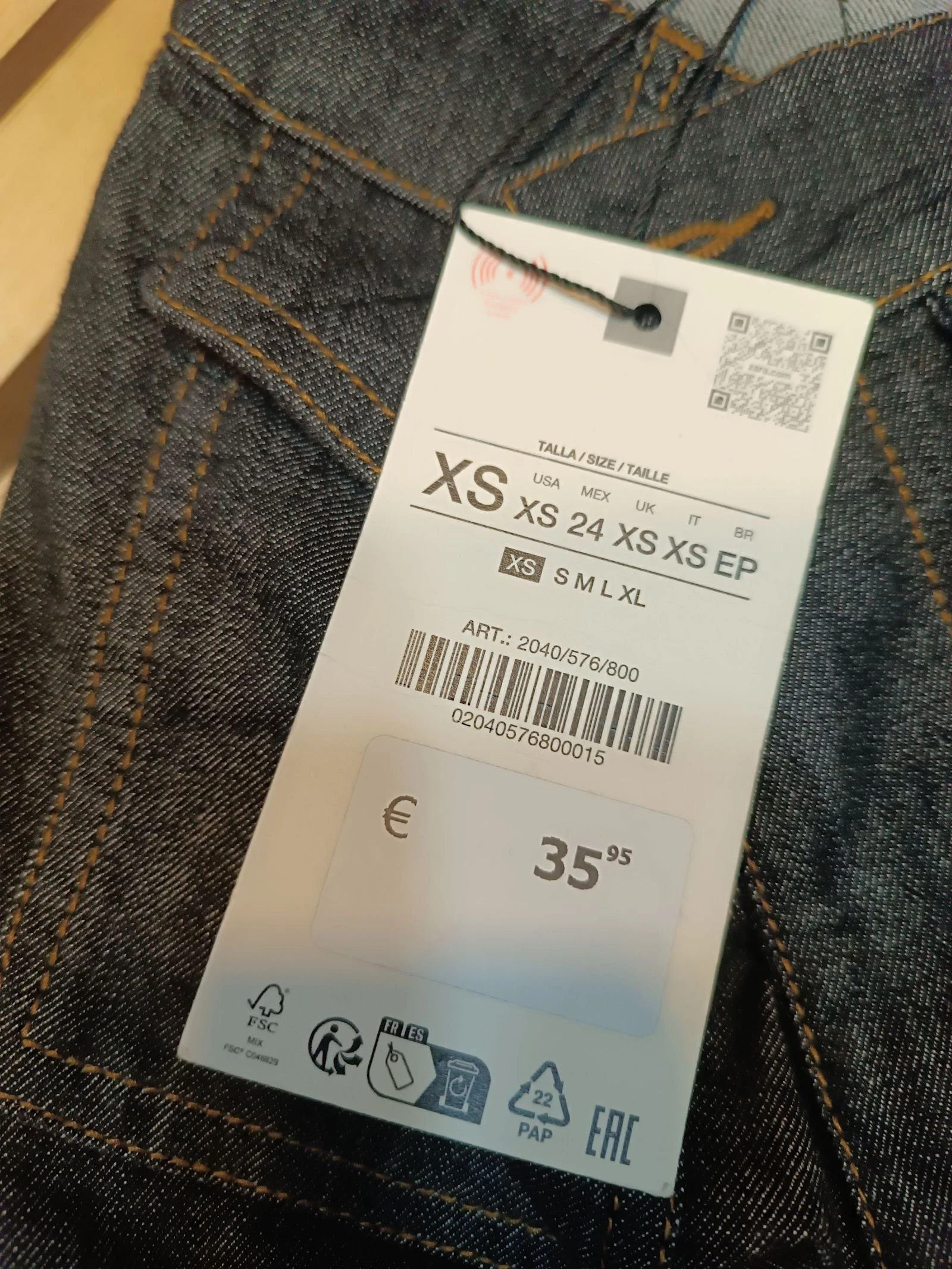 Calça jeans larga / Wide leg crua ZARA - PP – photo 6